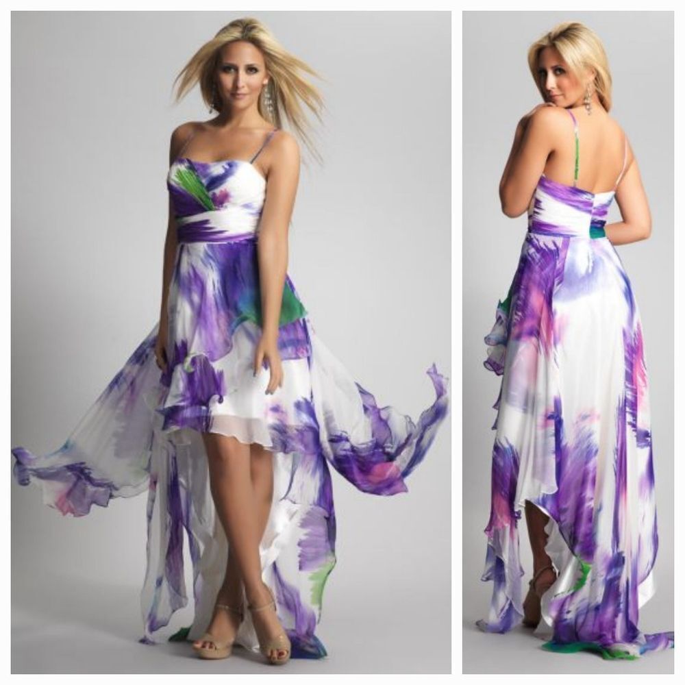 🔸️Dave & Johnny White, Purple, & Blue Floral Sleeveless Dress Size 13/14